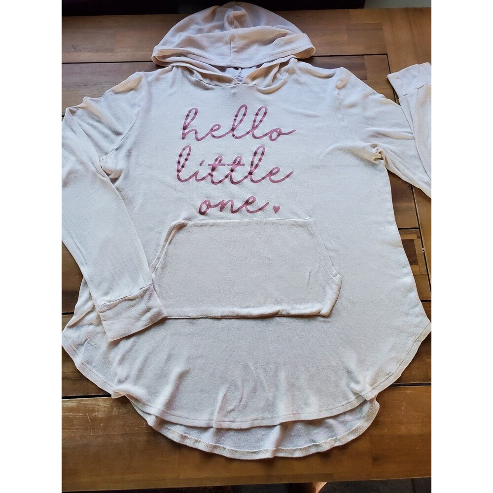 XL Maternity top "hello little one" Isabel Maternity front pocket long sleeve